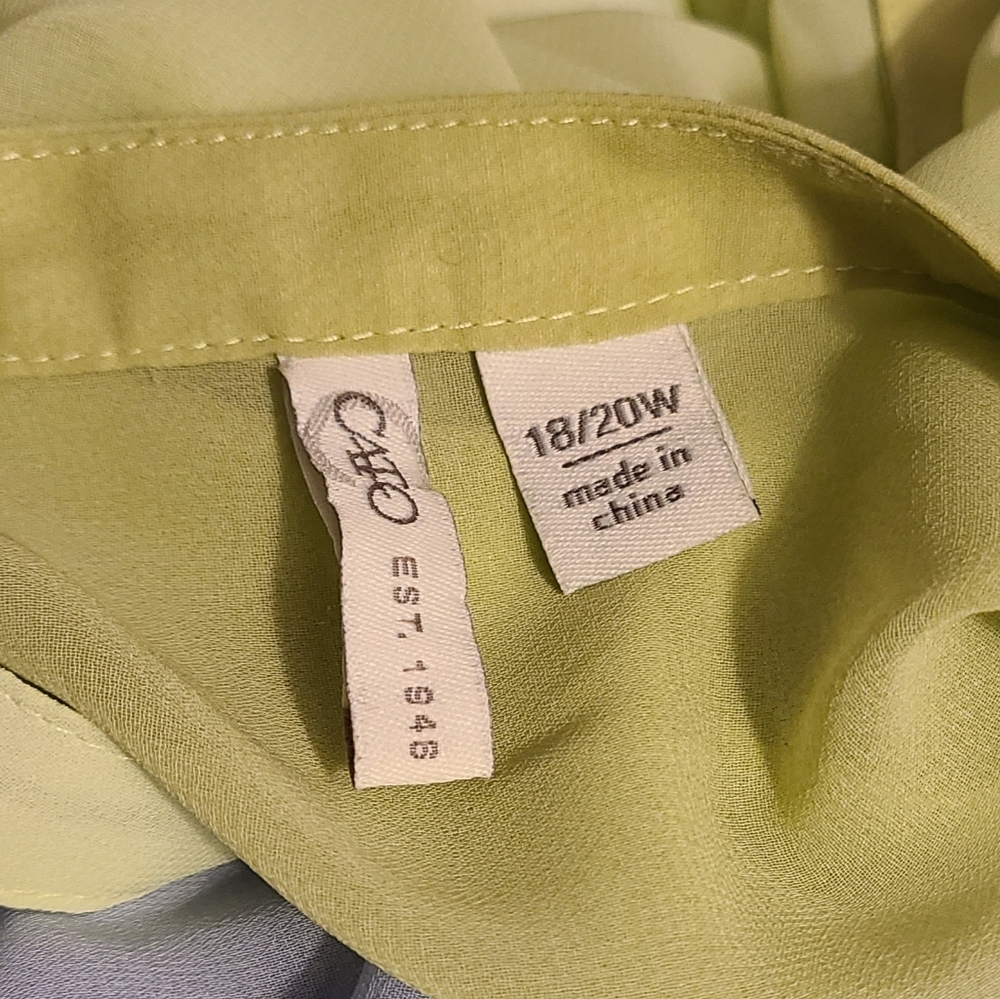 Cato Long Top Button Down Overlay - image 5